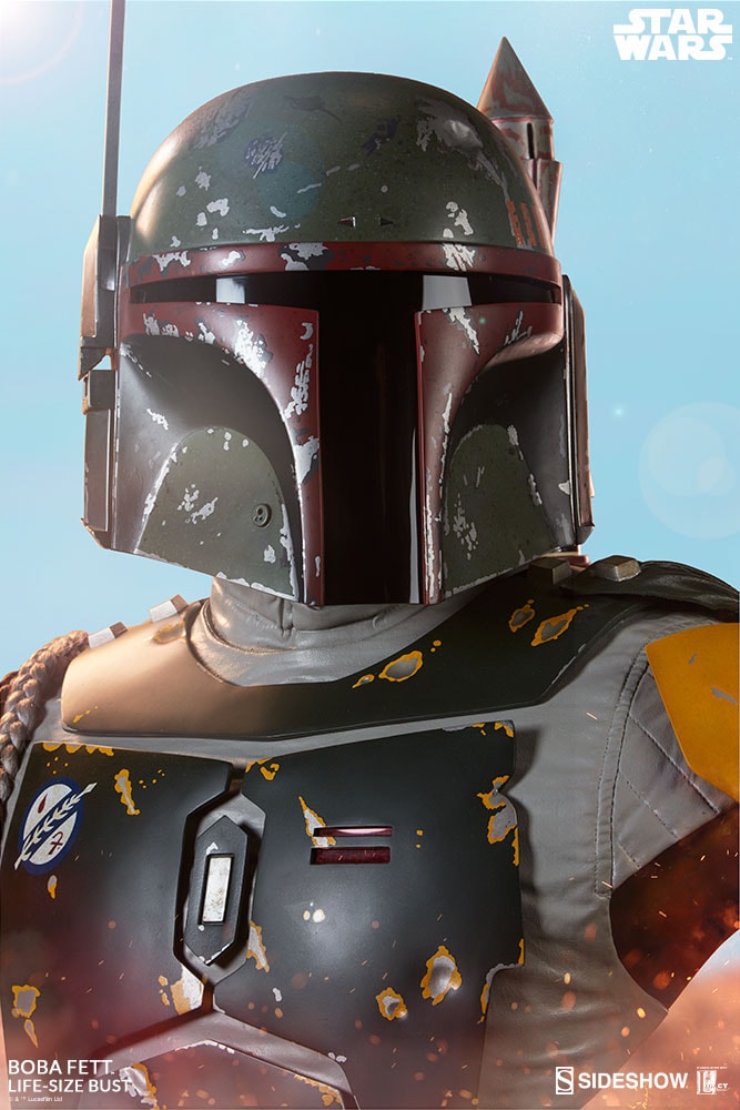 Sideshow boba fett life size bust sale