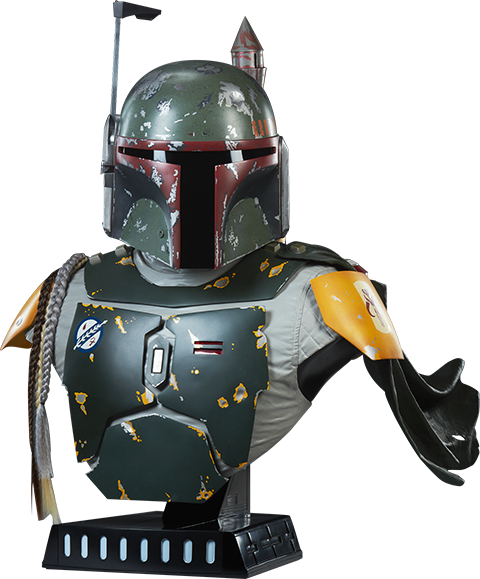 Sideshow boba fett shop life size bust