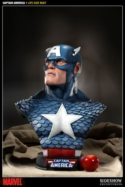 Marvel Captain America Life-Size Bust by Sideshow