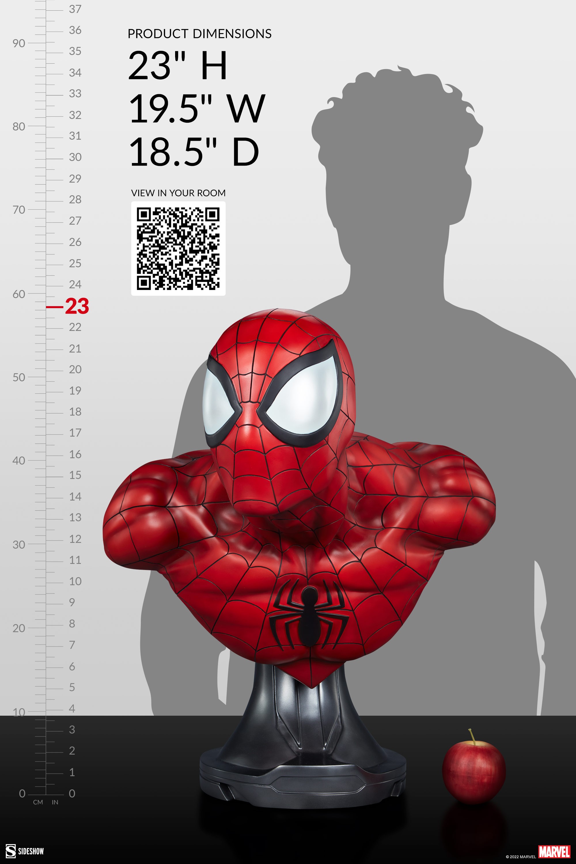 Spider Man Life Size Bust by Marvel Sideshow Collectibles