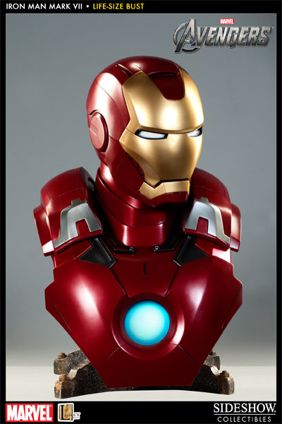 Marvel Iron Man Mark VII Life Size Bust by Sideshow Collectibles
