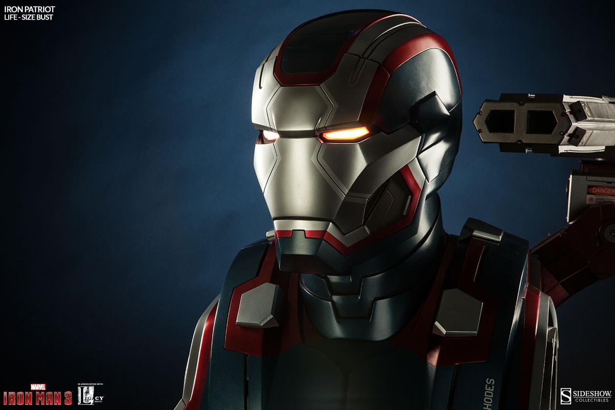 Marvel Iron Patriot Life-Size Bust  (Prototype Shown) View 1