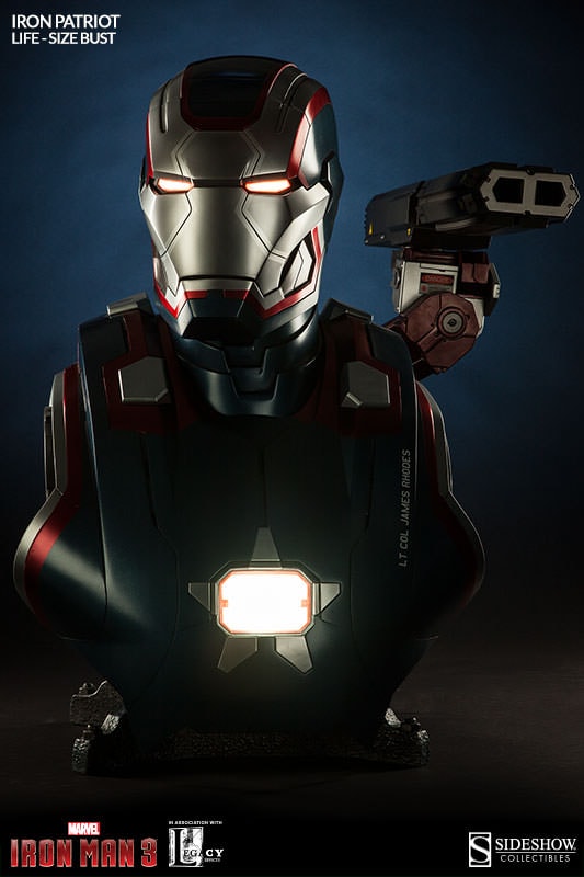 Marvel Iron Patriot Life-Size Bust  (Prototype Shown) View 2