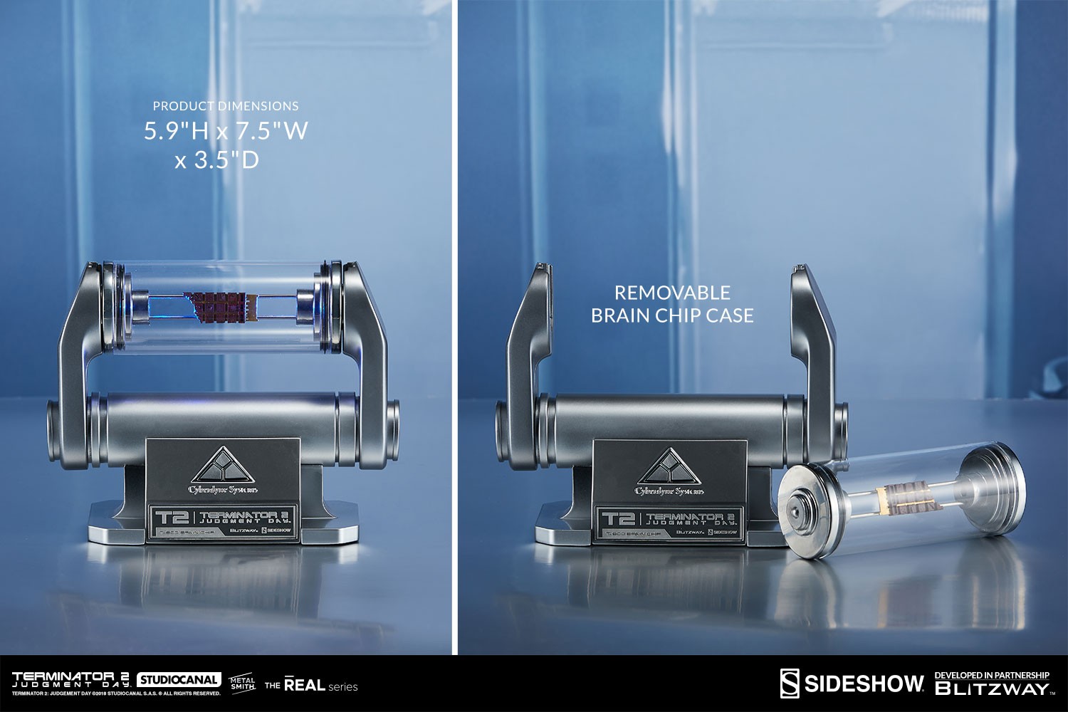 T-800 Endoskeleton Terminator Arm & Brain Chip | Sideshow