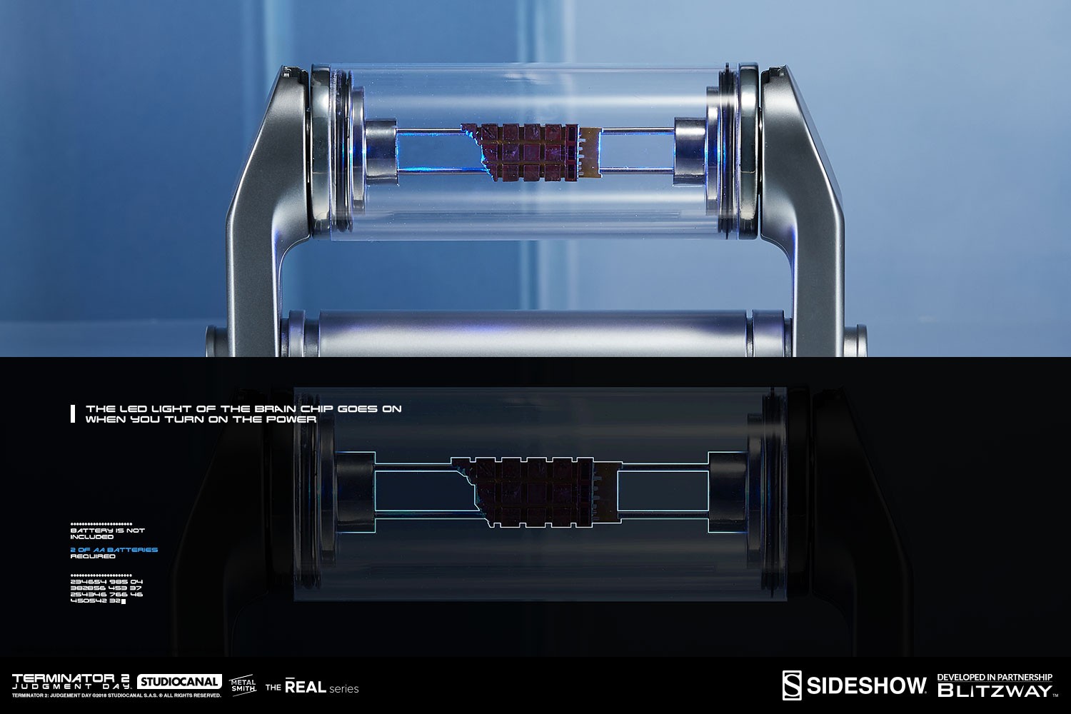 T-800 Endoskeleton Terminator Arm & Brain Chip | Sideshow