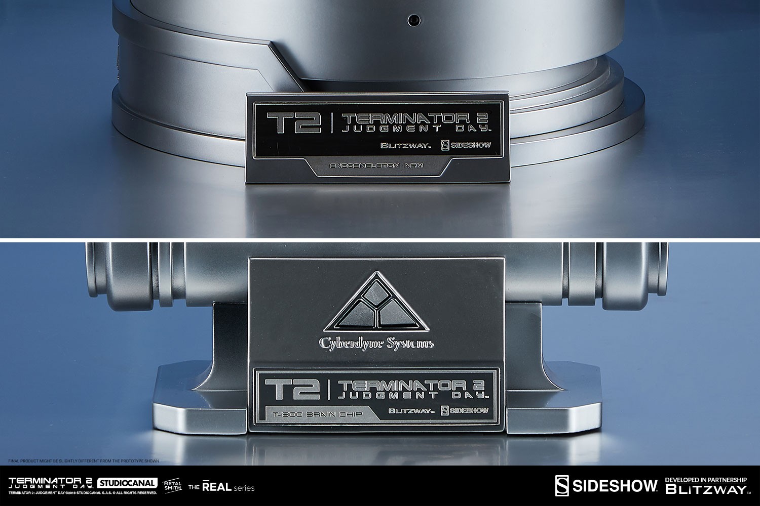 Terminator T-800 Endoskeleton Arm and Brain Chip Collectible Set  (Prototype Shown) View 7