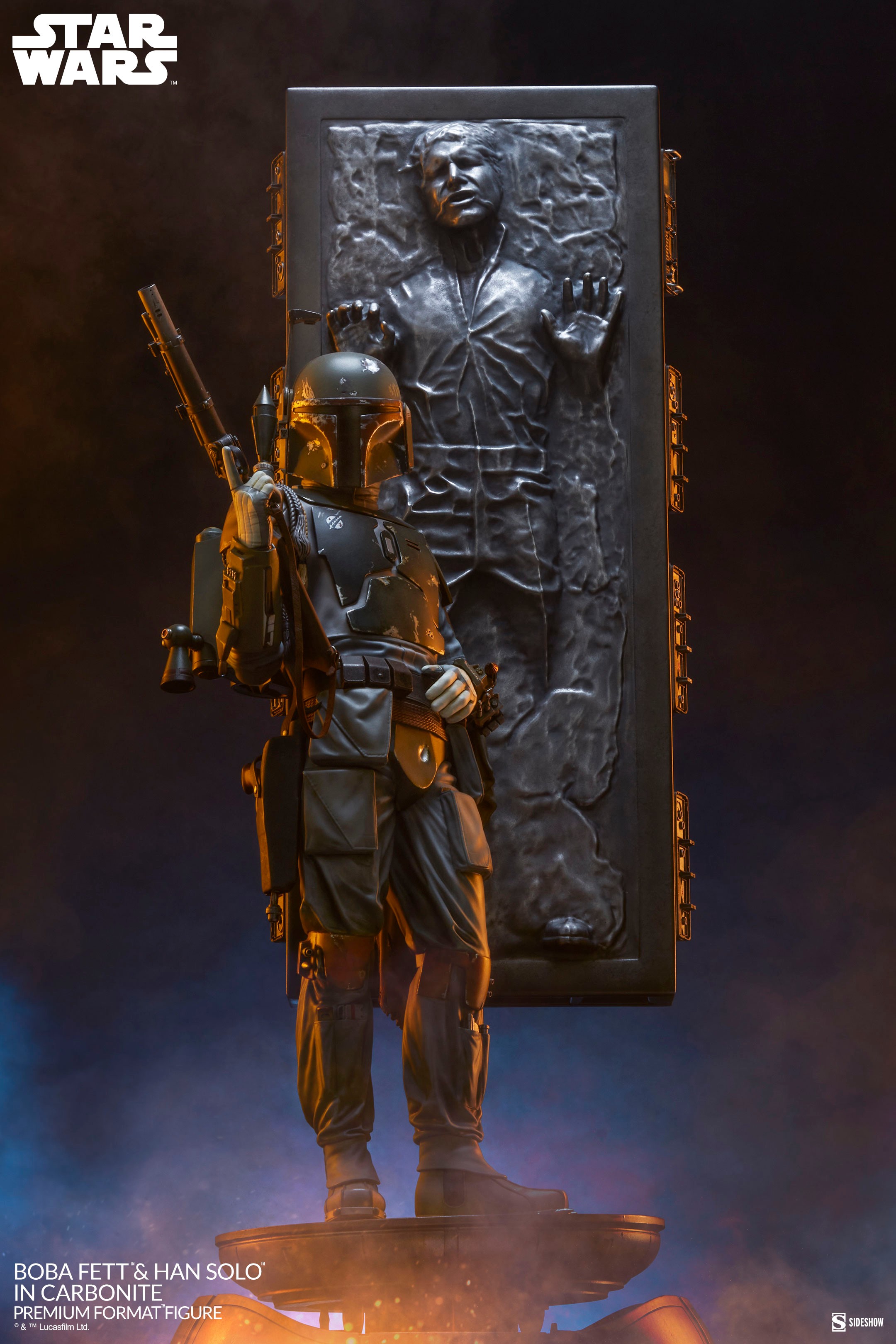 Boba Fett and Han Solo in Carbonite (Prototype Shown) View 1