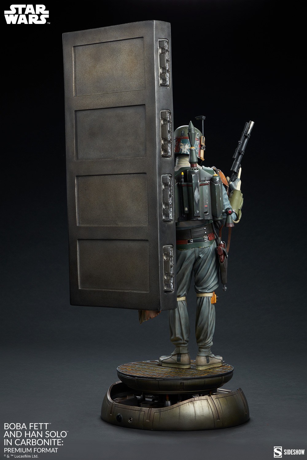 Star Wars Boba Fett and Han Solo in Carbonite Premium Format™ Figure  (Prototype Shown) View 13