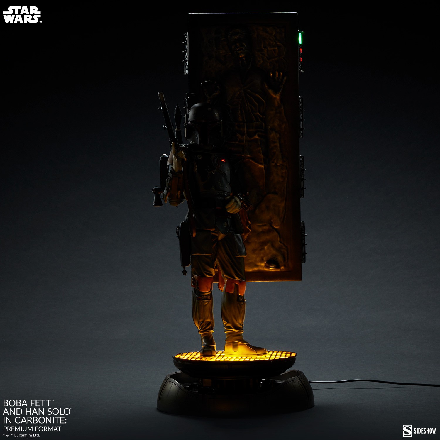 Star Wars Boba Fett and Han Solo in Carbonite Premium Format™ Figure  (Prototype Shown) View 18