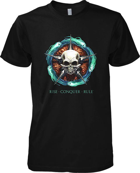 Rise Conquer Rule Process Print T-shirt