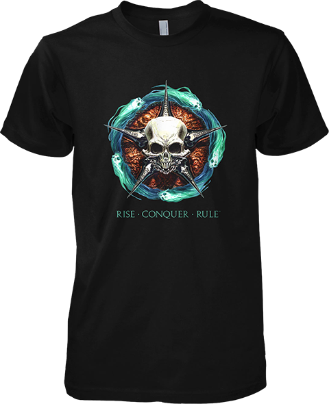 Rise Conquer Rule Process Print T-shirt