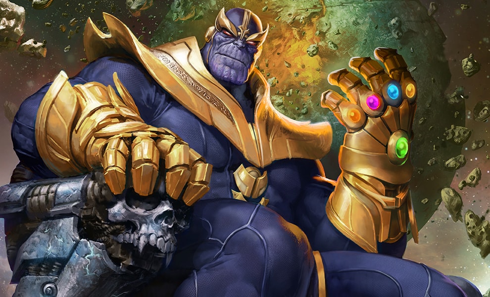 Marvel Thanos on Throne Variant Art Print  Exclusive Edition View 1