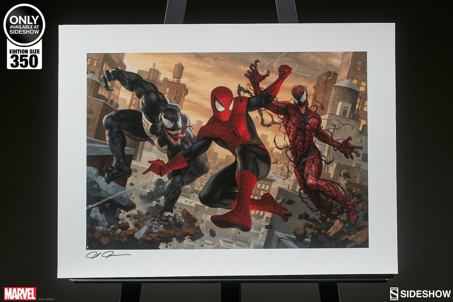 Marvel Spider-Man vs Venom and Carnage Art Print by Sideshow