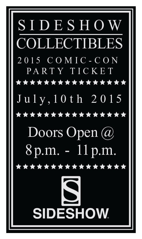 2015 Sideshow Comic-Con Party Ticket Ticket  (Prototype Shown) View 1