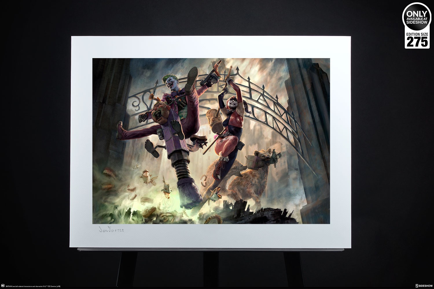DC Comics The Joker and Harley Quinn Arkham Asylum Breakout Art Print  Exclusive Edition View 7