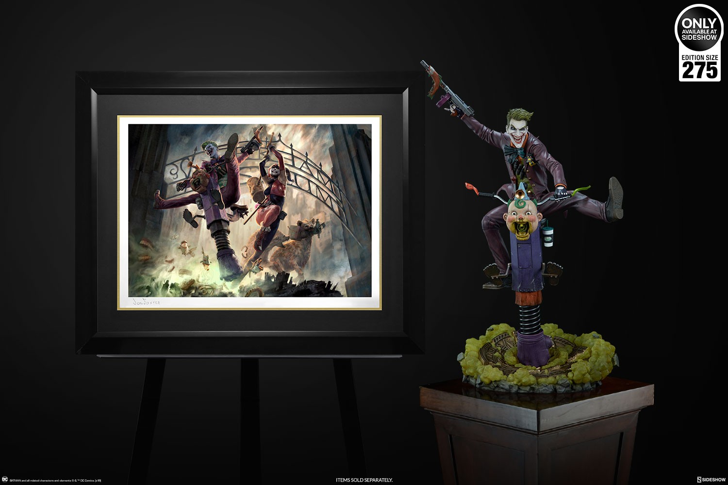 DC Comics The Joker and Harley Quinn Arkham Asylum Breakout Art Print  Exclusive Edition View 9