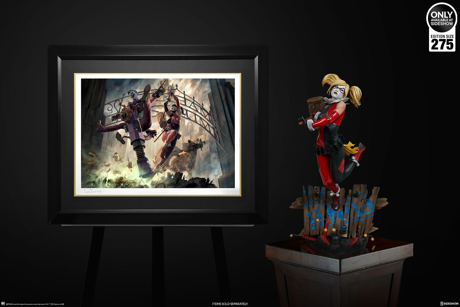 DC Comics The Joker and Harley Quinn Arkham Asylum Breakout Art Print  Exclusive Edition View 10