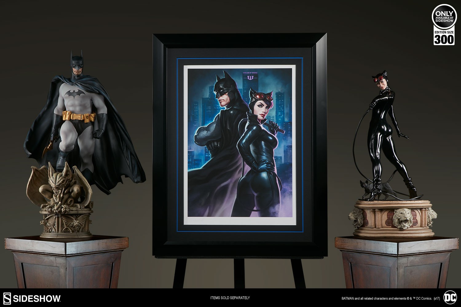 DC Comics Batman Catwoman Premium Art Print by Sideshow Coll