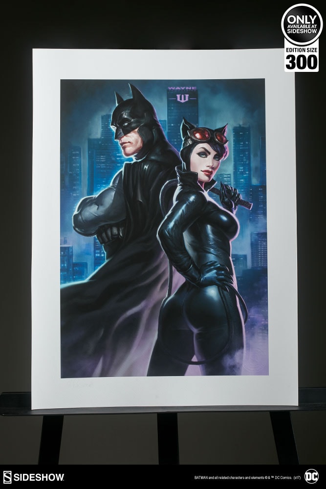 DC Comics Batman Catwoman Premium Art Print by Sideshow Coll