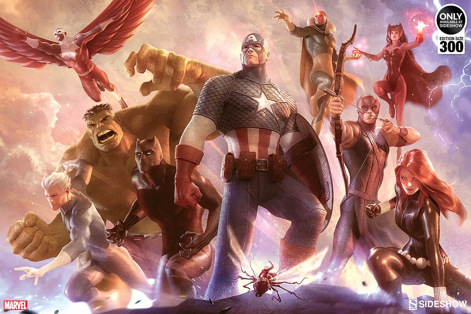 Marvel Avengers Team Cap Art Print  Exclusive Edition View 3