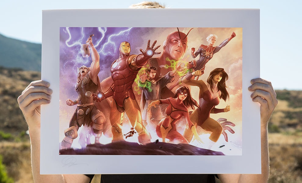 Marvel Avengers Team Iron Man Art Print  Exclusive Edition View 1