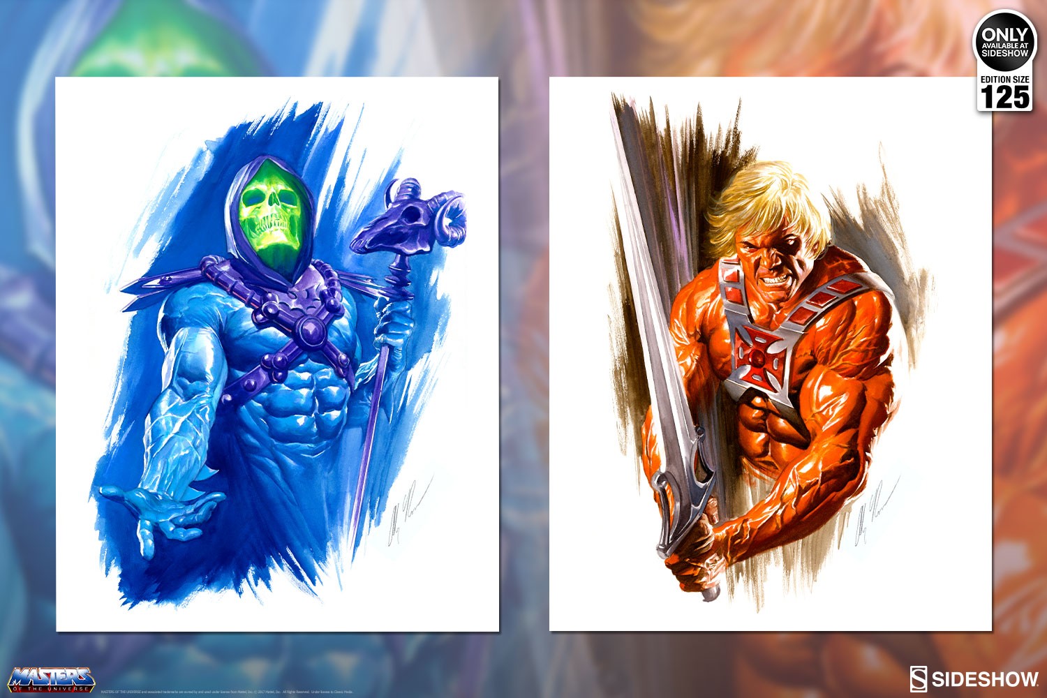 Masters of the Universe He-Man and Skeletor Art Print  Exclusive Edition View 2