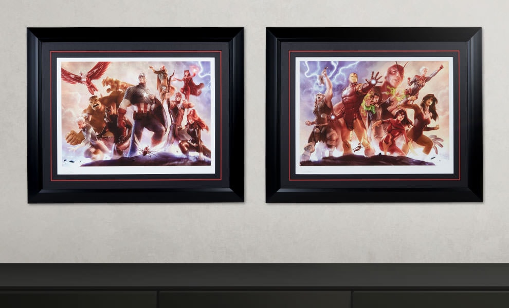 Marvel Avengers Team Cap and Iron Man Art Print  Exclusive Edition View 1