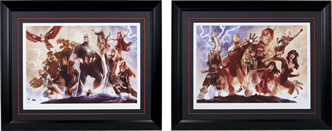 Marvel Avengers Team Cap and Iron Man Art Print  Exclusive Edition View 2