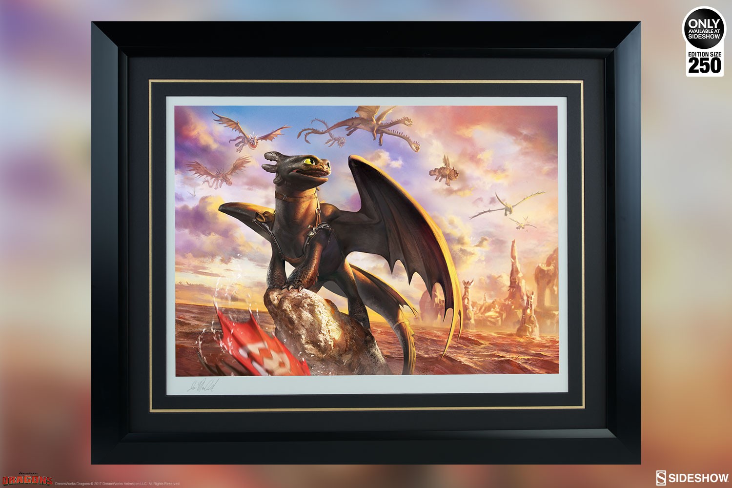 How to Train Your Dragon Toothless and the Dragons of Berk Art Print  Exclusive Edition View 2