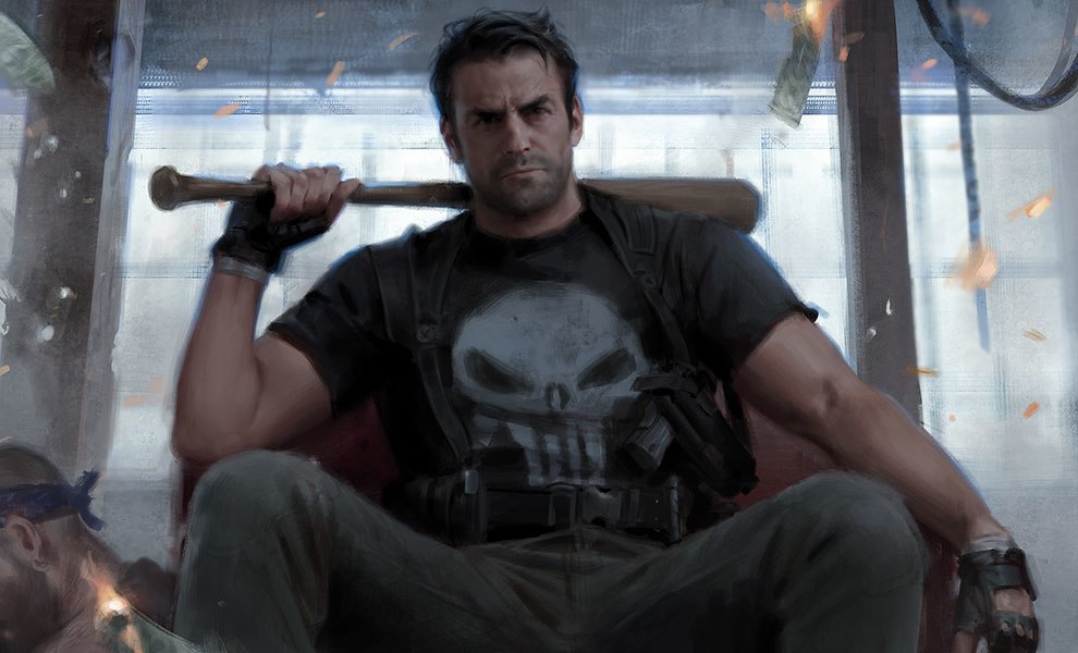 Marvel Punisher on Throne Art Print  Exclusive Edition View 1
