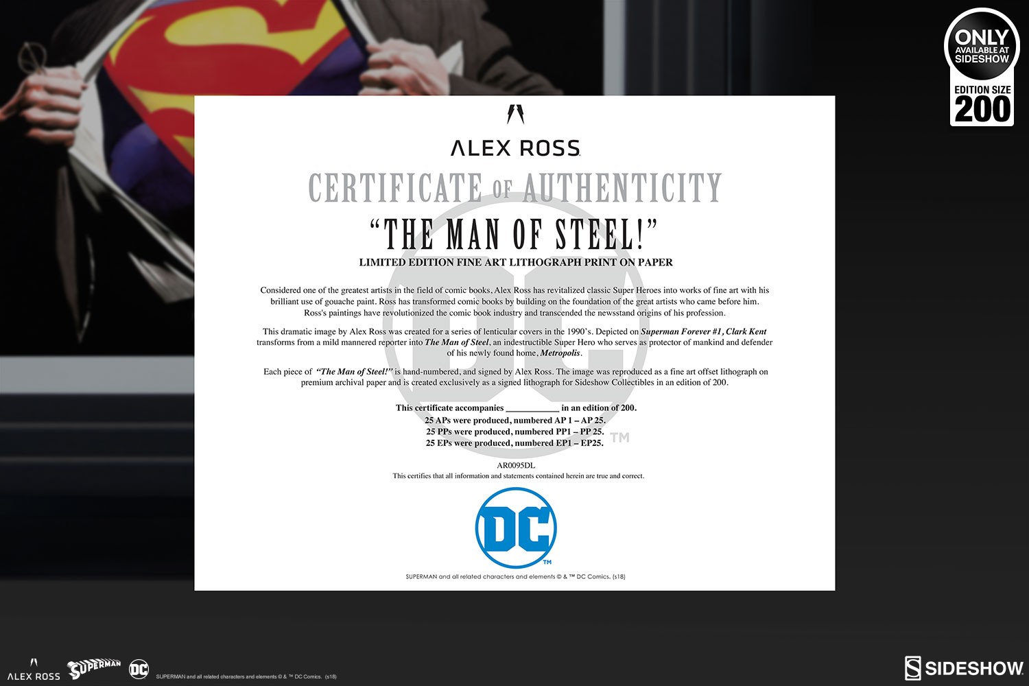 DC Comics The Man of Steel Art Print  Exclusive Edition View 7