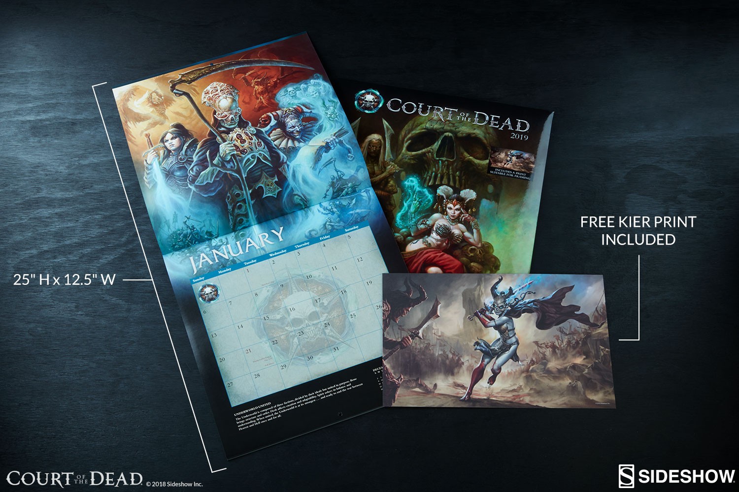 Court of the Dead Court of the Dead 2019 Deluxe Wall Calendar Miscellaneous Collectibles  (Prototype Shown) View 3