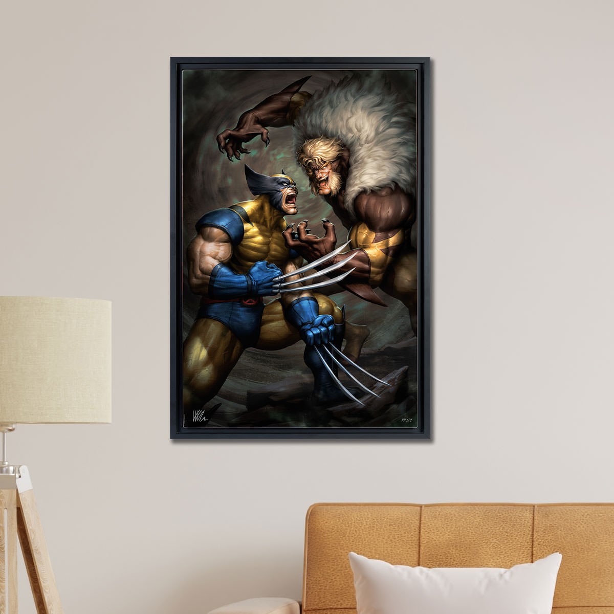 Marvel Wolverine vs Sabretooth Art Print  Exclusive Edition View 1