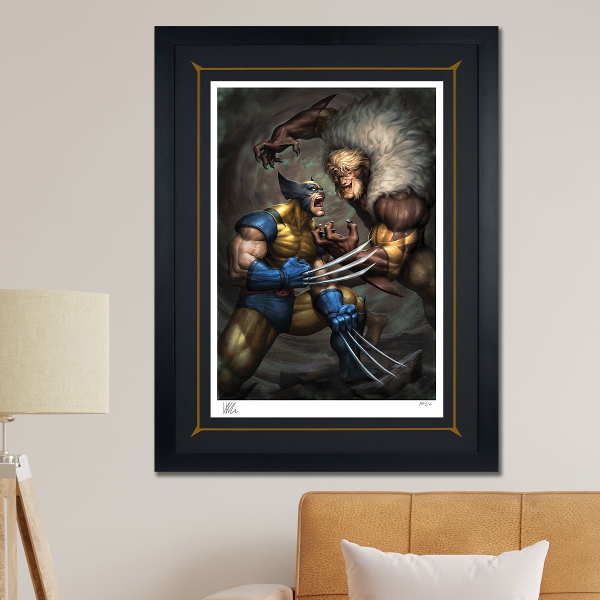 Marvel Wolverine vs Sabretooth Art Print  Exclusive Edition View 1