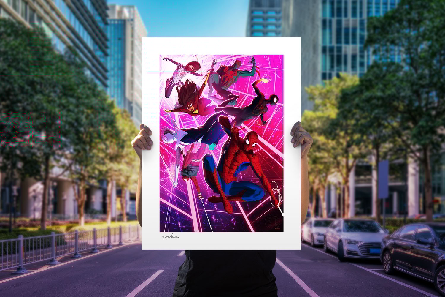 Marvel Heroes of the Spider-Verse Art Print  Exclusive Edition View 1