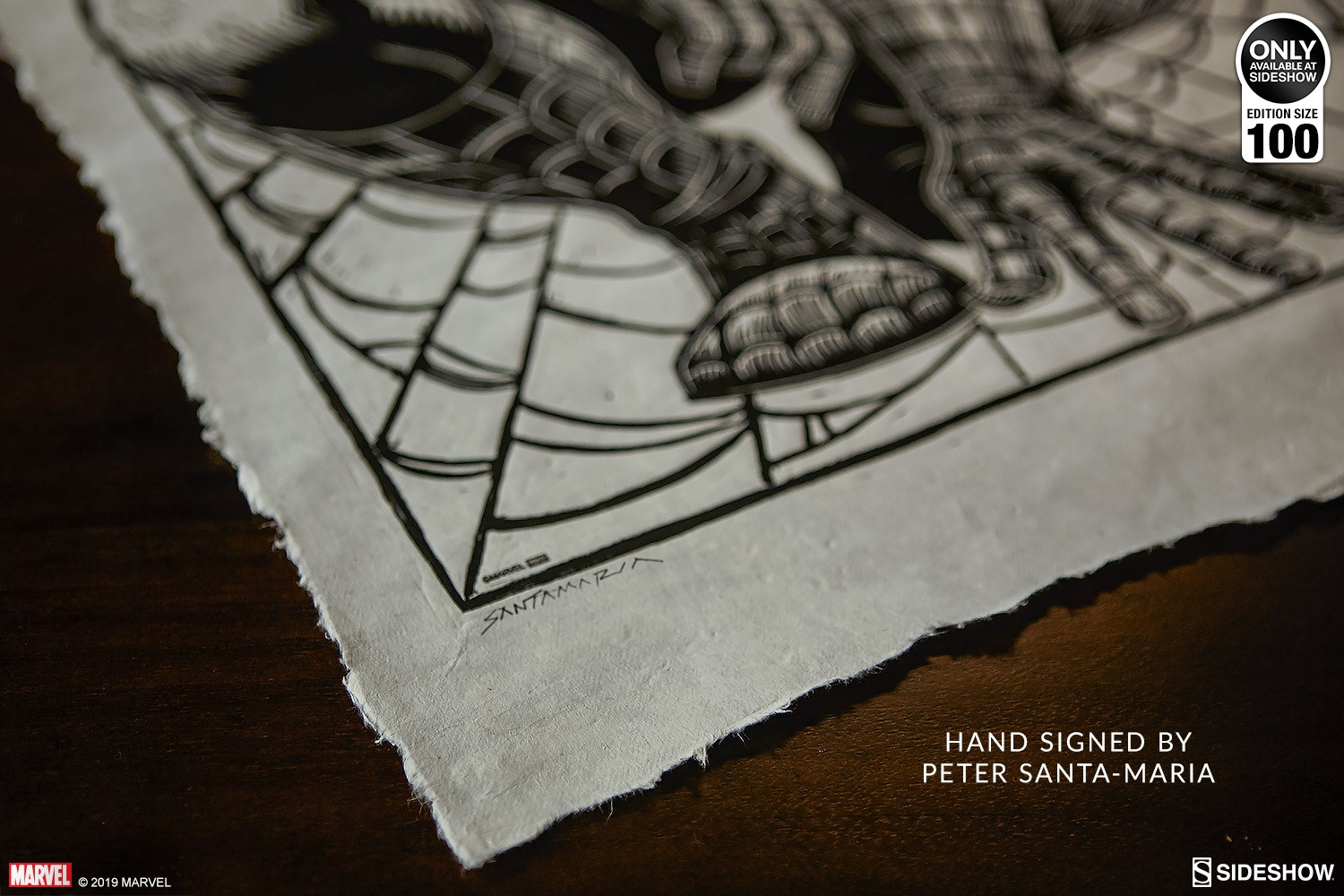 Spider-Man Linocut on Lokta Paper