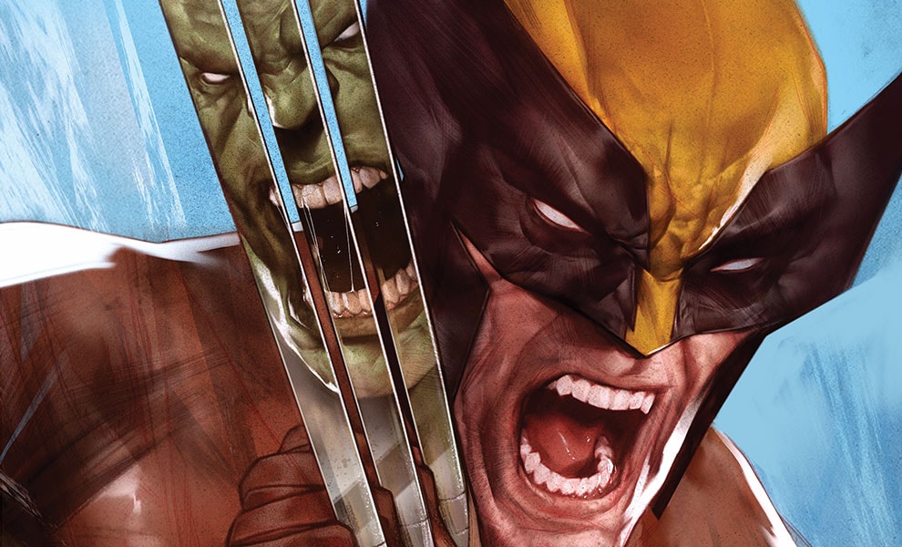 Marvel The Incredible Hulk vs Wolverine Art Print  Exclusive Edition View 1