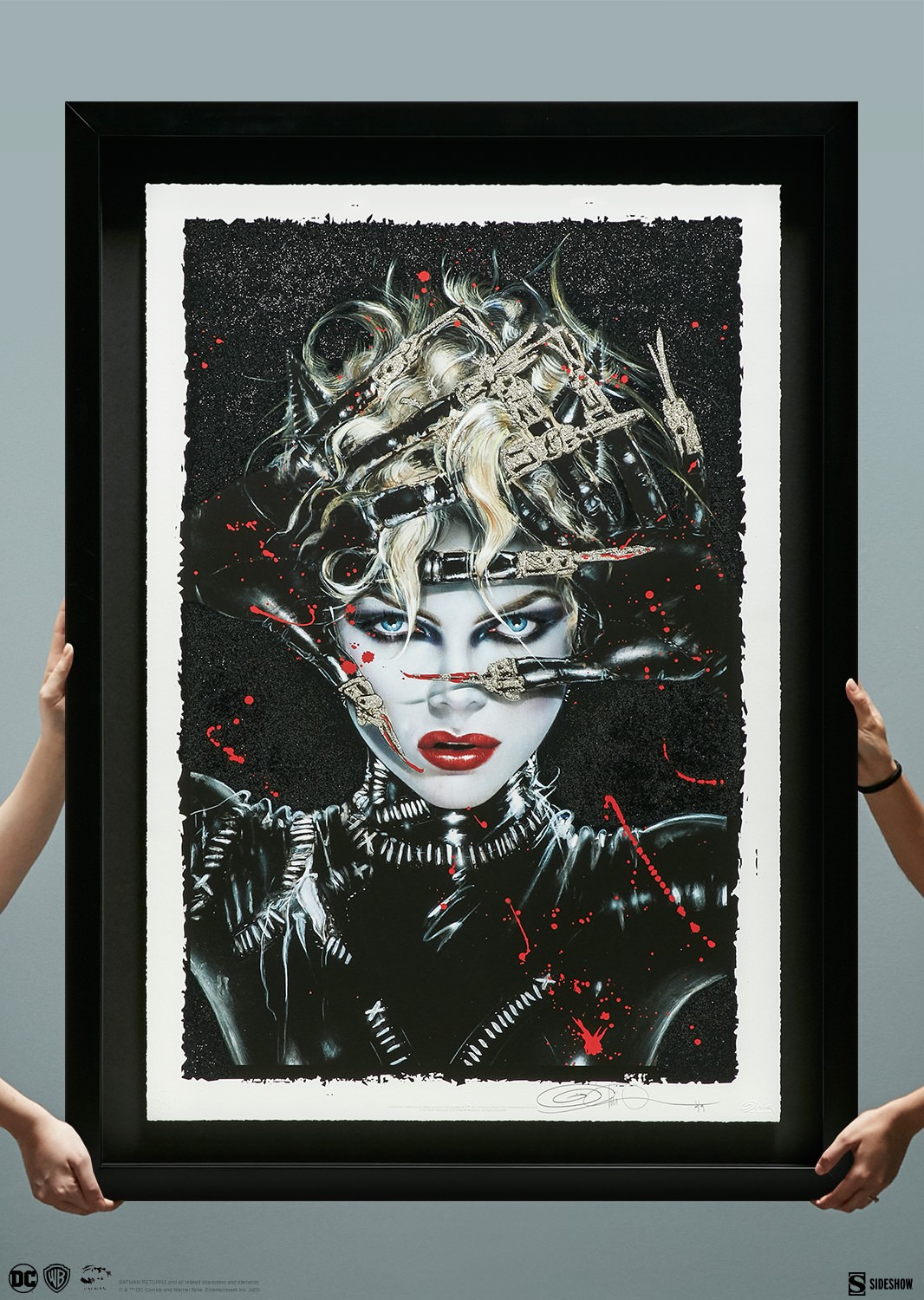 Chat Noir XL Deluxe Diamond Dust Fine Art Print by Olivia De