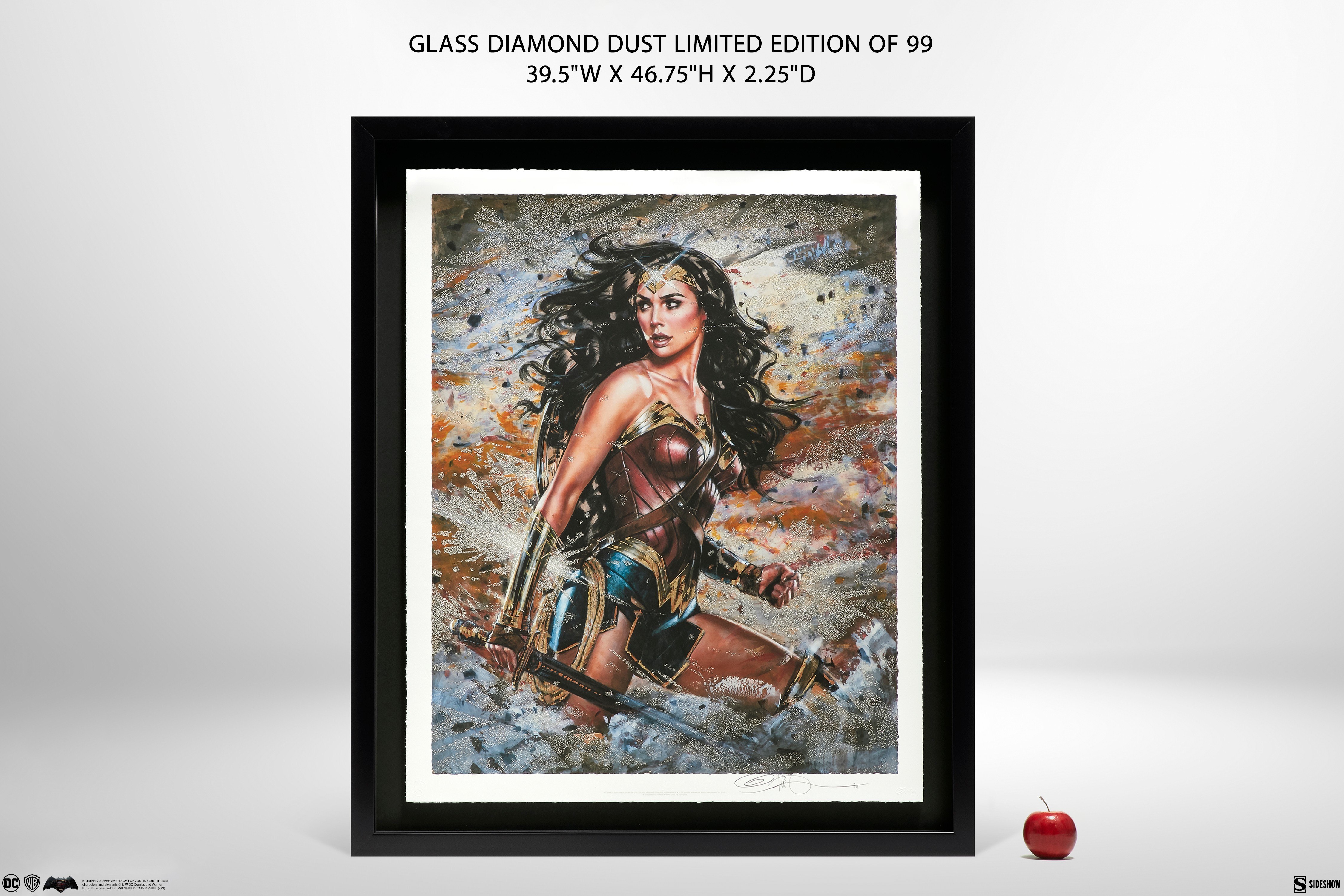 Wonder Woman: Amazon Warrior Deluxe Diamond Dust Fine Art