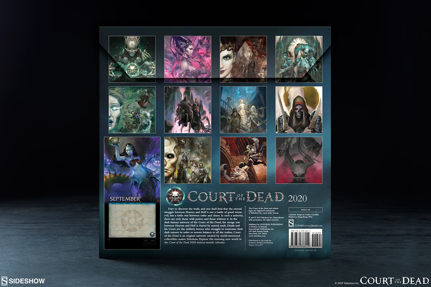 Court of the Dead 2020 Deluxe Wall Calendar- Prototype Shown