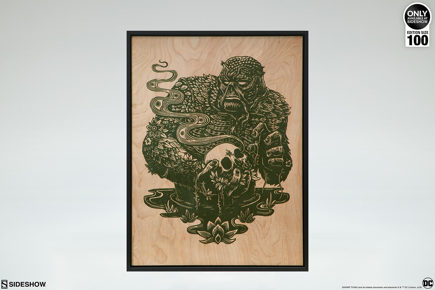 DC Comics Swamp Thing Print on Wood Variant Art Print  Exclusive Edition View 2