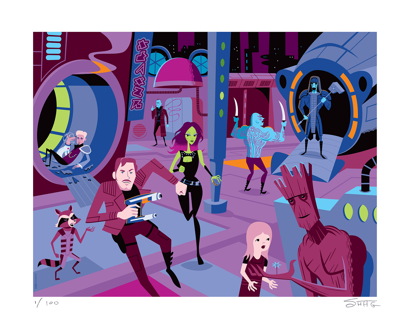 Marvel Downtown Knowhere Art Print  Exclusive Edition View 6