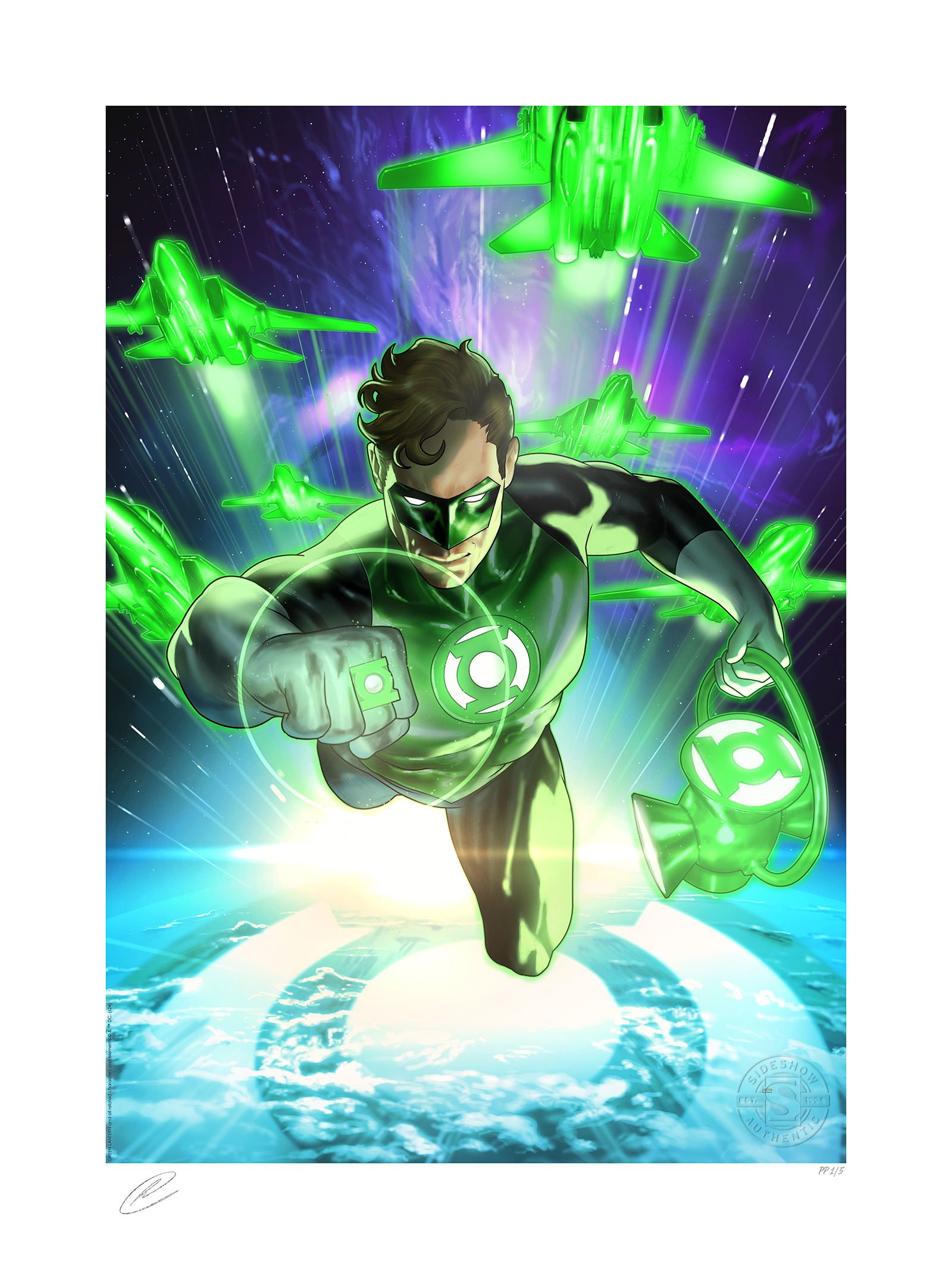 The Green Lantern: Hal Jordan Fine Art Print by Taurin