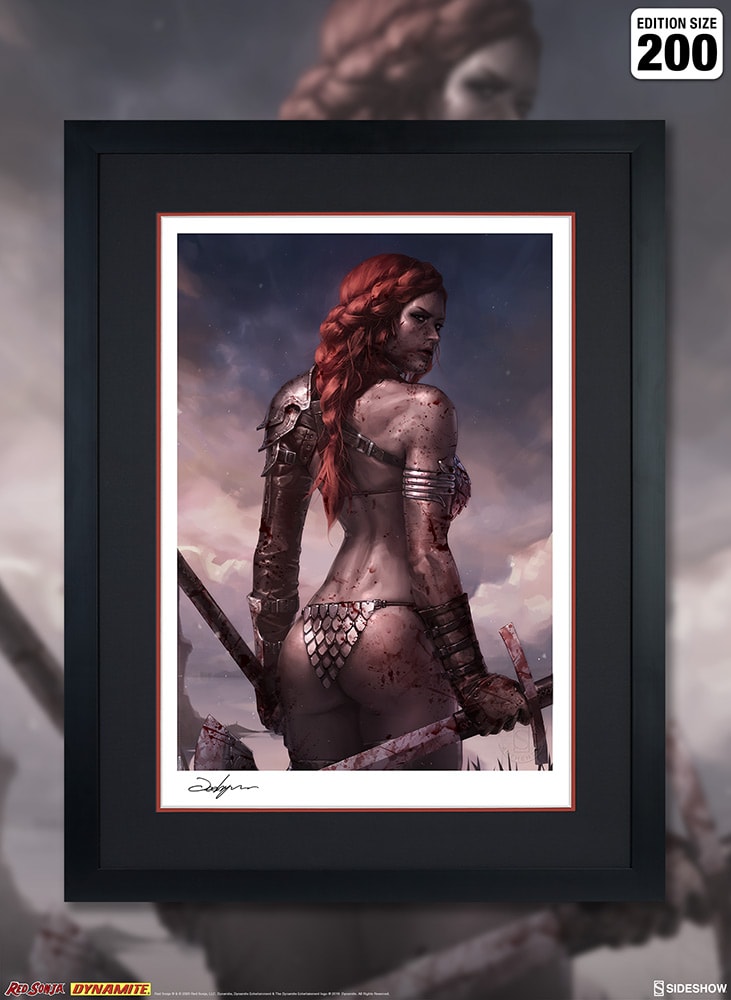Dynamite Red Sonja: Birth of the She-Devil (Post-Battle Bloody Variant) Art Print  View 2