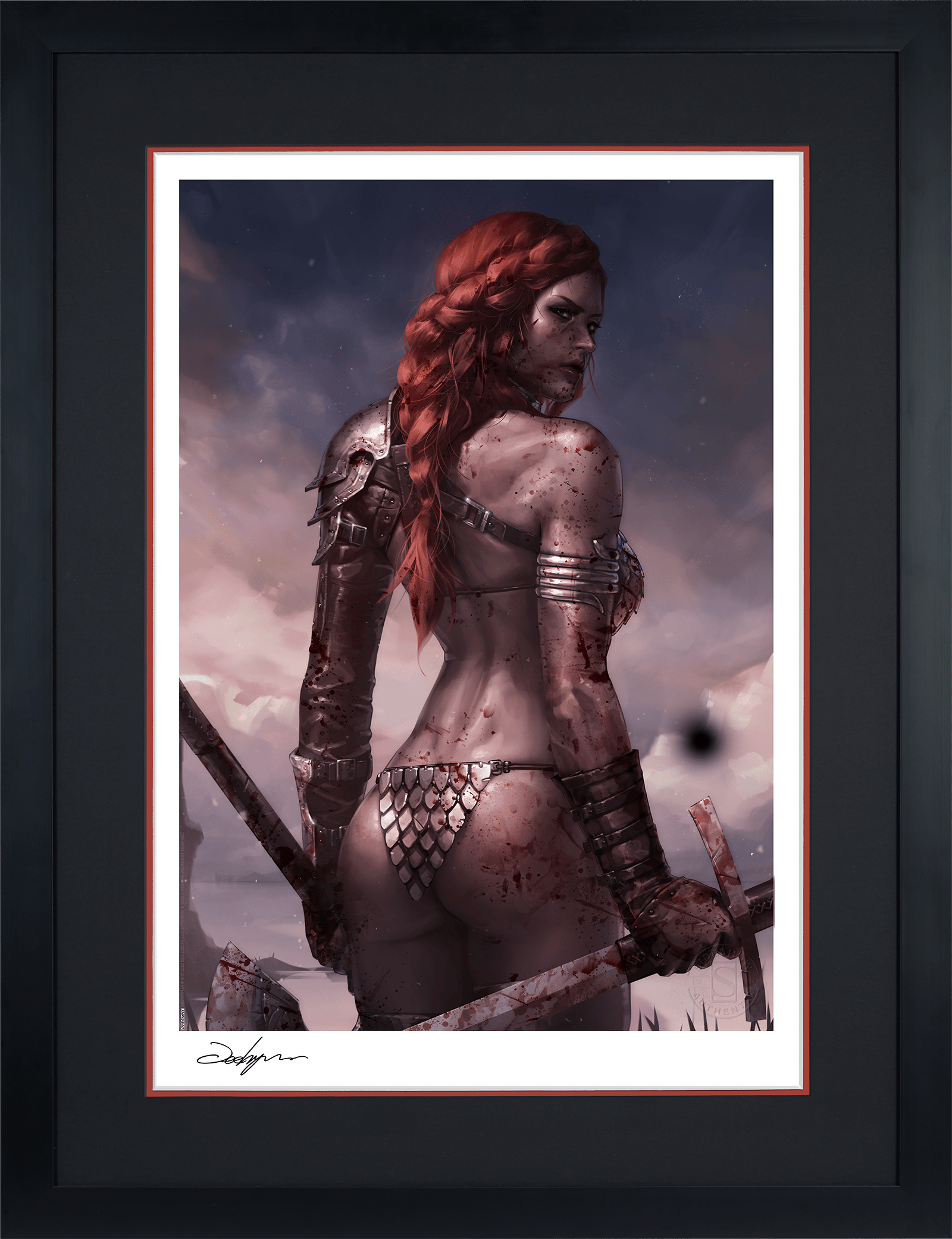 Dynamite Red Sonja: Birth of the She-Devil (Post-Battle Bloody Variant) Art Print  View 7
