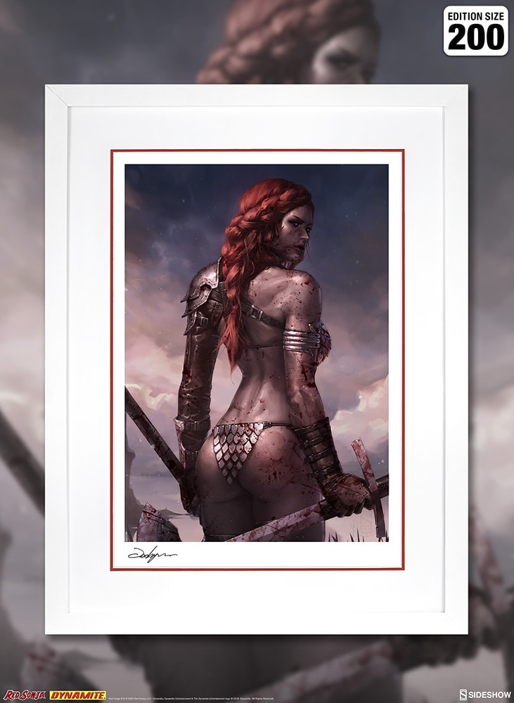 Dynamite Red Sonja: Birth of the She-Devil (Post-Battle Bloody Variant) Art Print  View 2