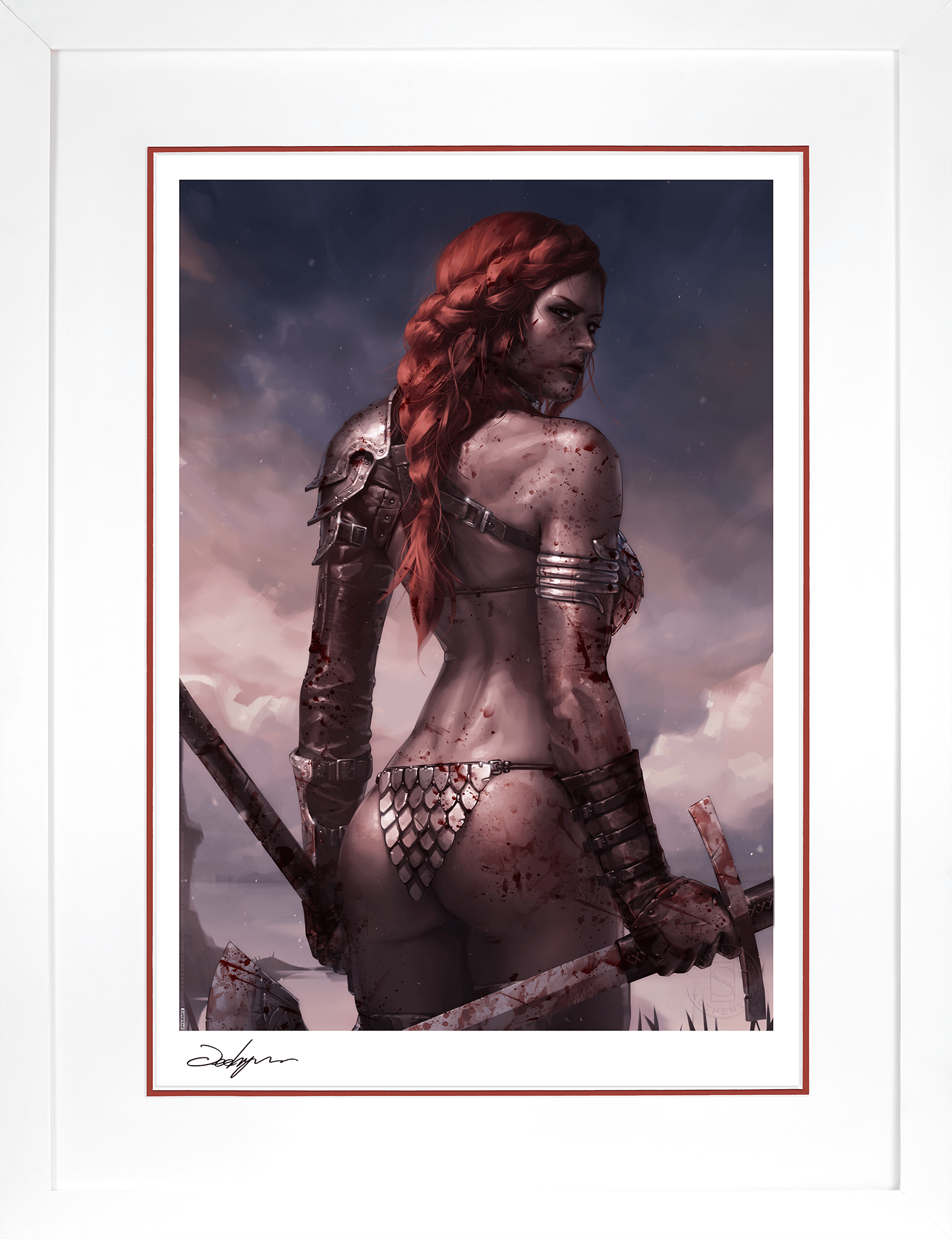 Dynamite Red Sonja: Birth of the She-Devil (Post-Battle Bloody Variant) Art Print  View 7