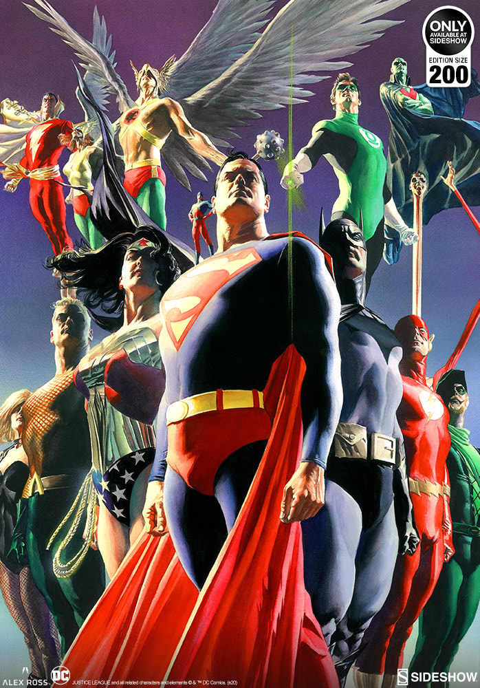 DC Comics JLA Secret Origins Fine Art Lithograph by Alex Ross