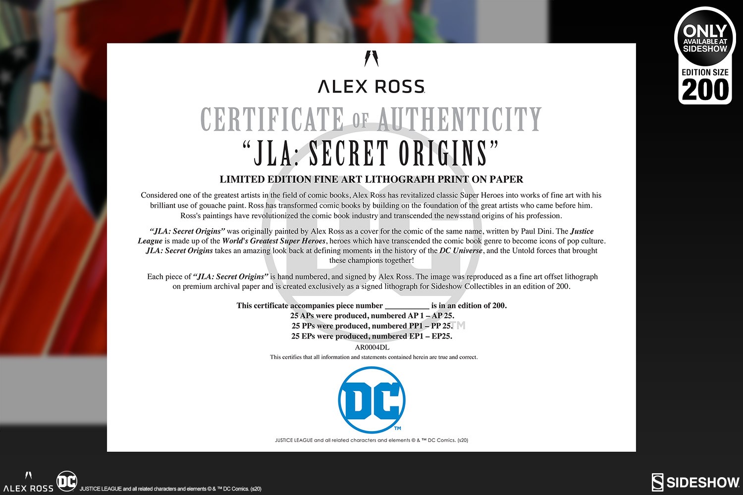 DC Comics JLA: Secret Origins Art Print  Exclusive Edition View 6