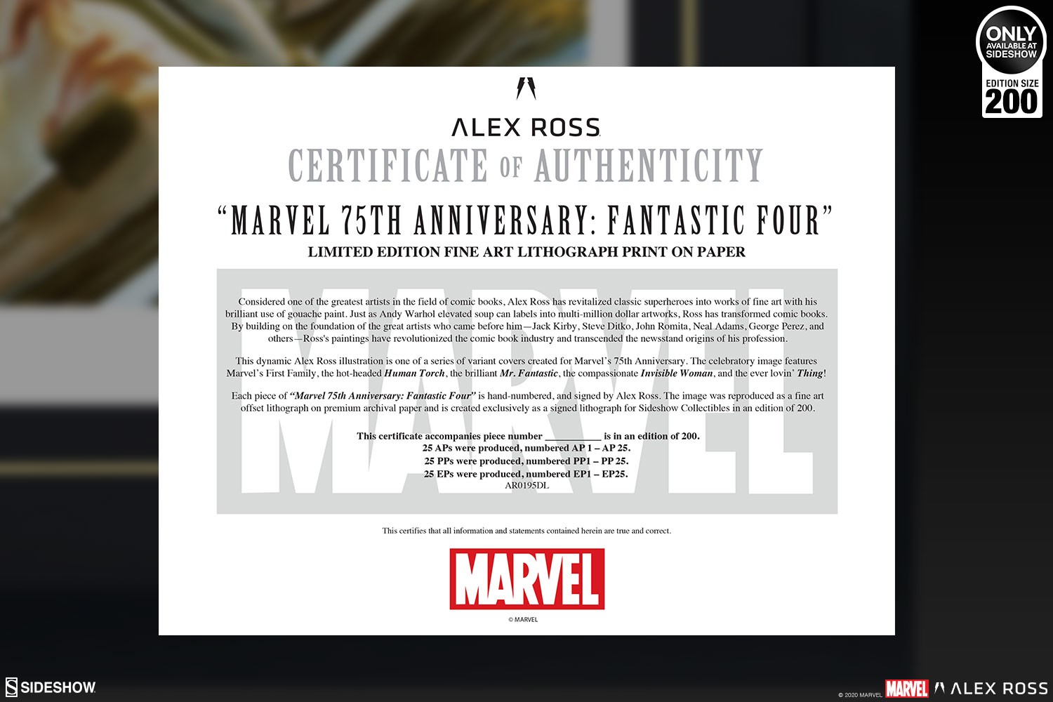 Marvel Marvel 75th Anniversary: Fantastic Four Art Print  Exclusive Edition View 6